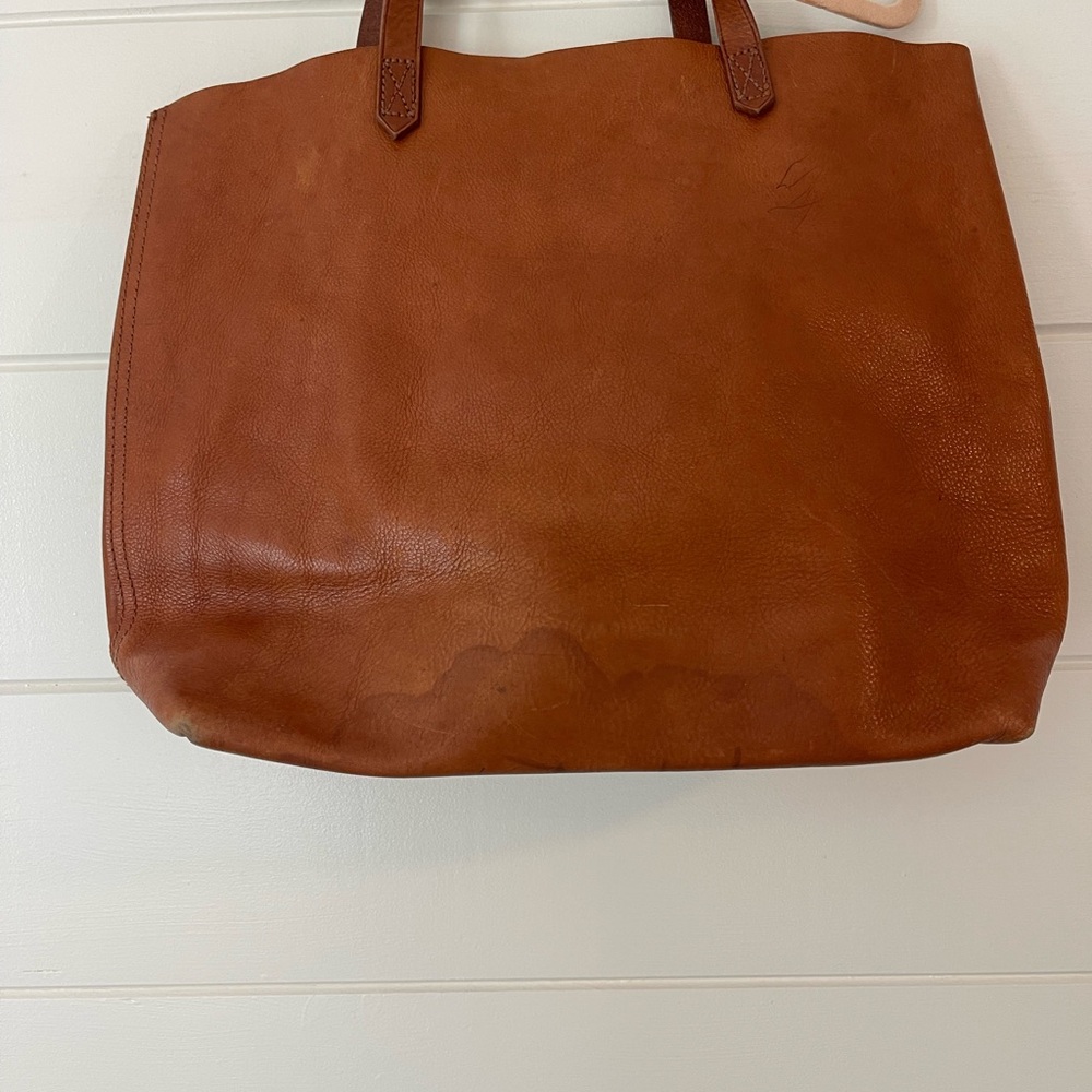 Madewell Tan Leather Tote Bag - Picture 3 of 6